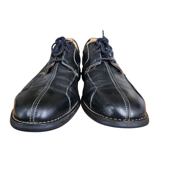 ​Johnston & Murphy Men 13 W Black Leather Shoes Comfort Oxfords Sheepskin Lining main image 9